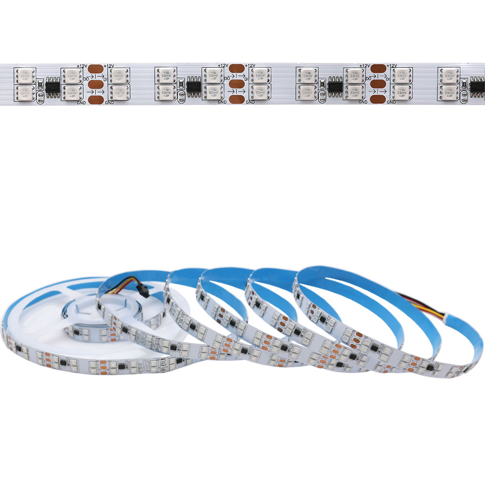DC12V WS2811 600LEDs Double Row Flexible Addressable Dream Color LED Strip Light - 16.4Ft DC12V WS2811 600LEDs Double Row Flexible Addressable Dream Color LED Strip Light - 16.4Ft